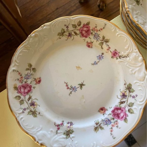 Sheraton Rose Walbrzych Fine China of Poland pattern 9025 1950s mid century - Picture 6 of 10